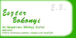 eszter bokonyi business card